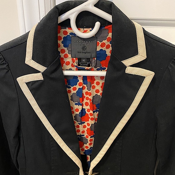 Black Blazer with white piping. - Picture 2 of 7